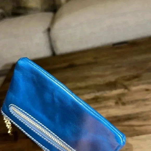 MDBM UK Maison de Beaute Marseilles LIMOGES Small Wallet Prussian Blue MSRP $49 - Picture 3 of 15